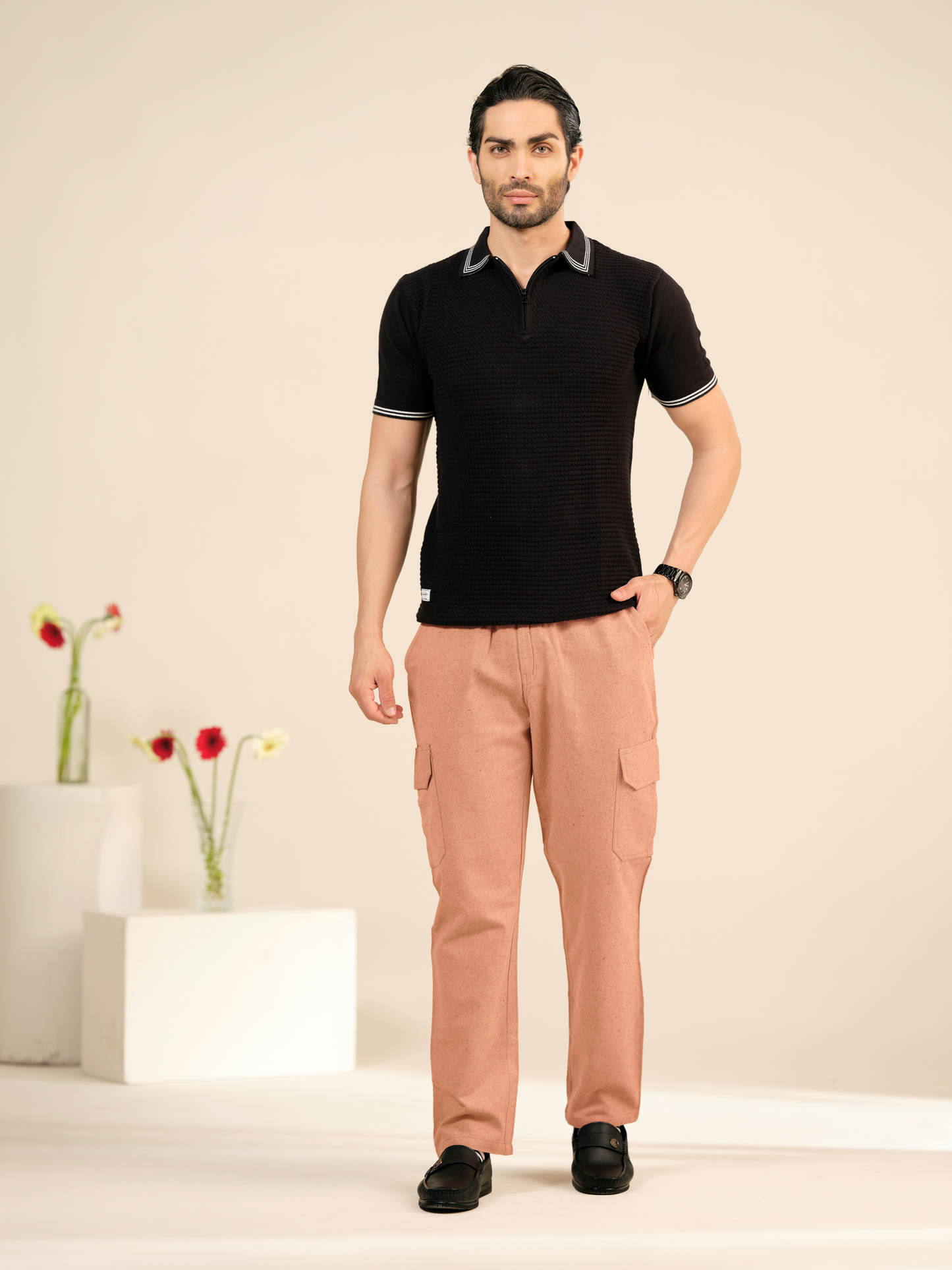 Men’s Cotton Cargo Pants – Relaxed Fit Summer Trousers