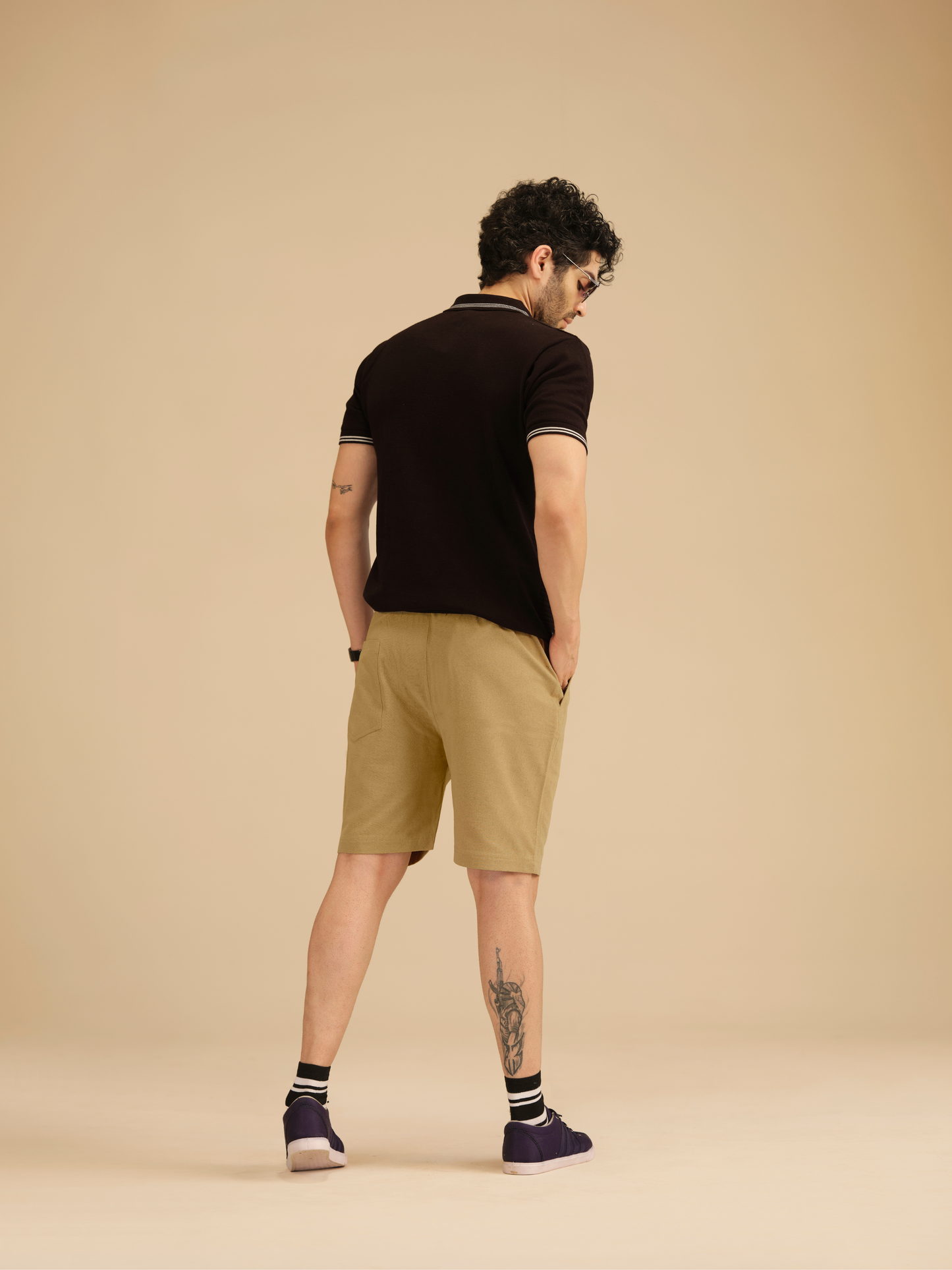Men’s Cotton Half Pants – Relaxed Fit Drawstring Casual Shorts