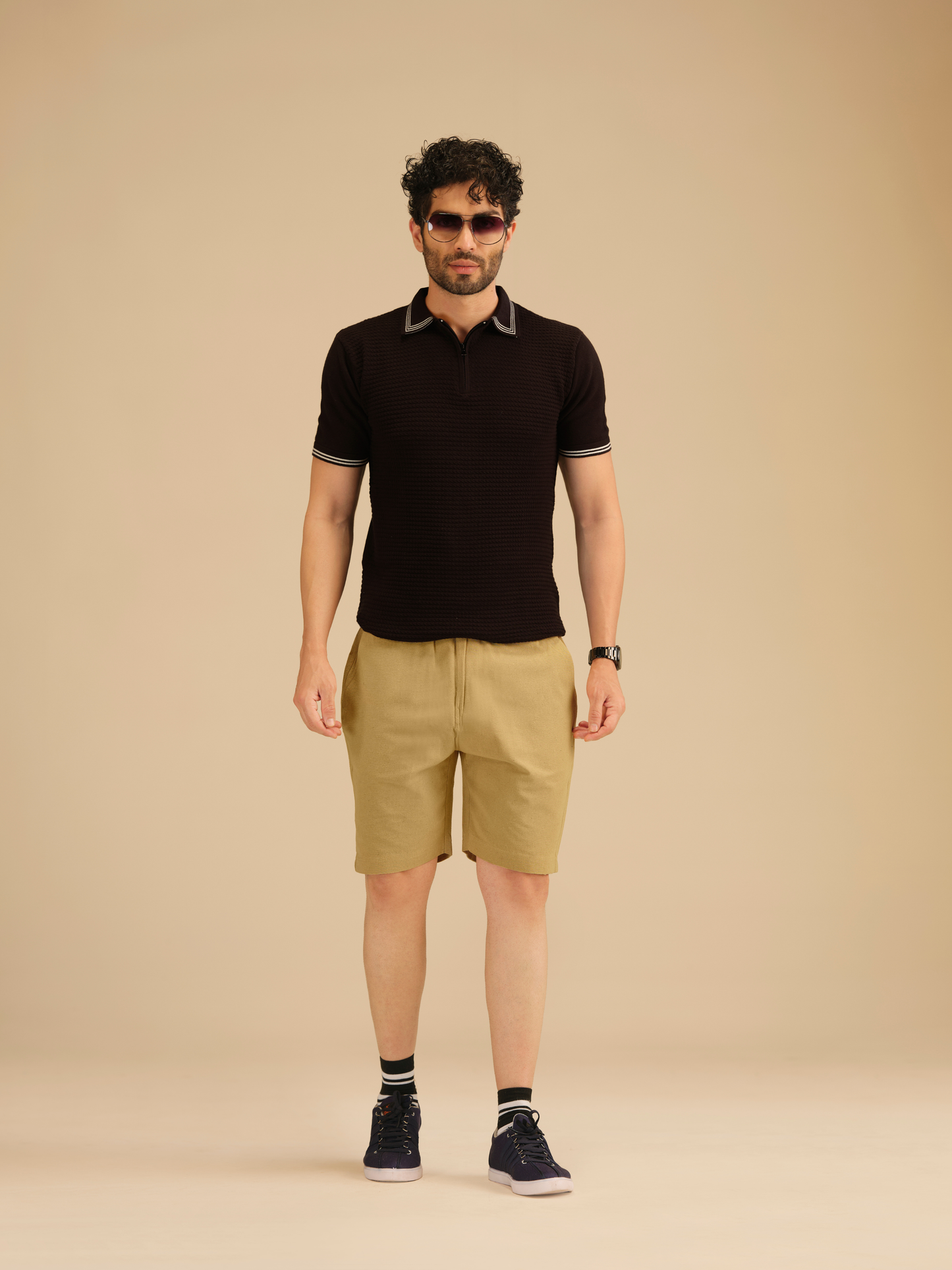 Men’s Cotton Half Pants – Relaxed Fit Drawstring Casual Shorts