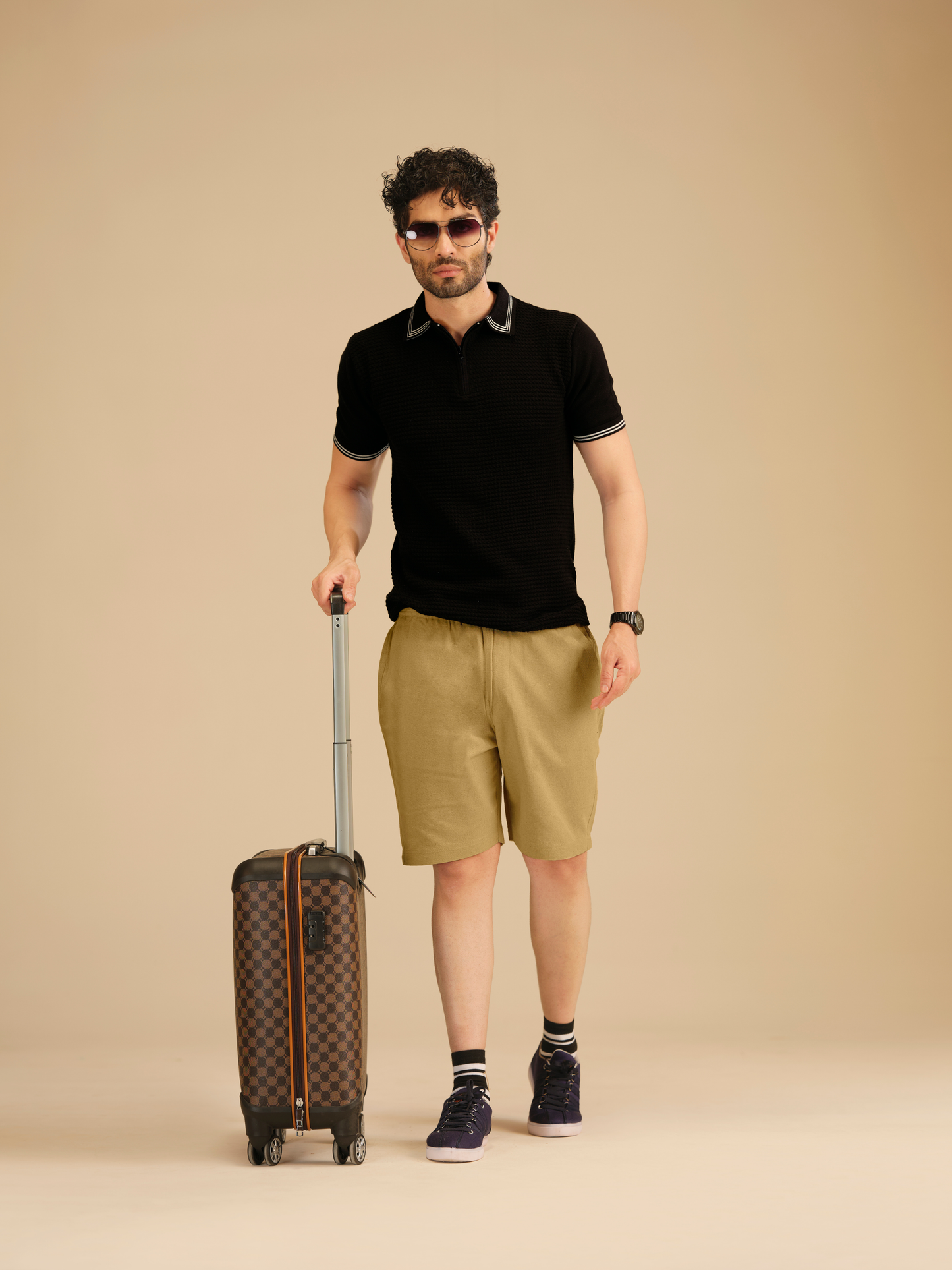 Men’s Cotton Half Pants – Relaxed Fit Drawstring Casual Shorts
