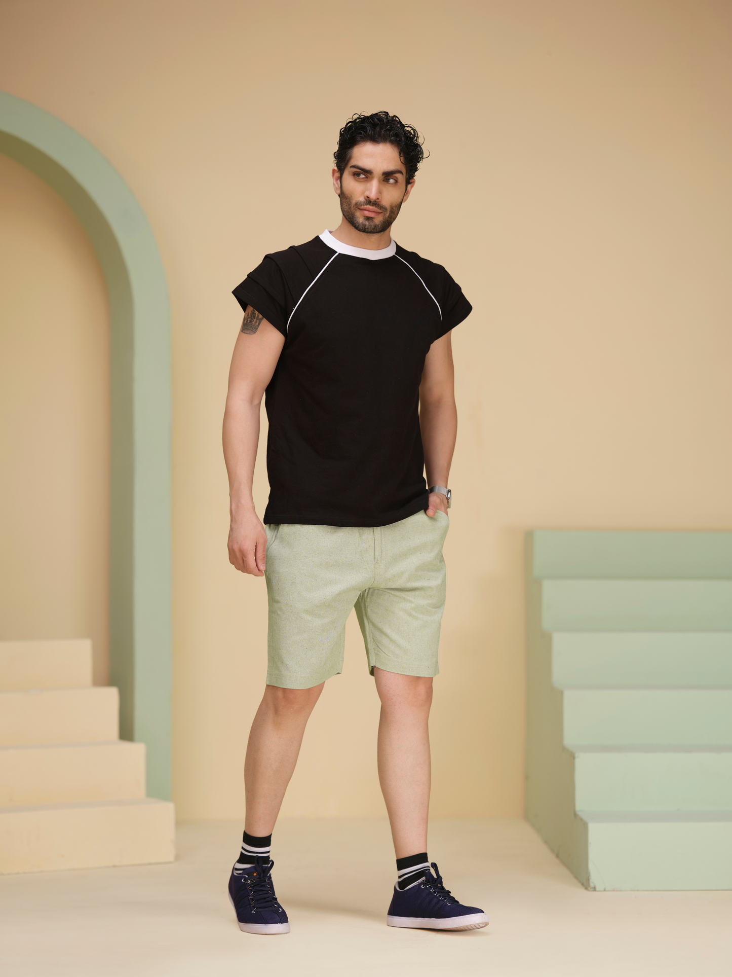 Men’s Cotton Half Pants – Casual Summer Bermuda Shorts