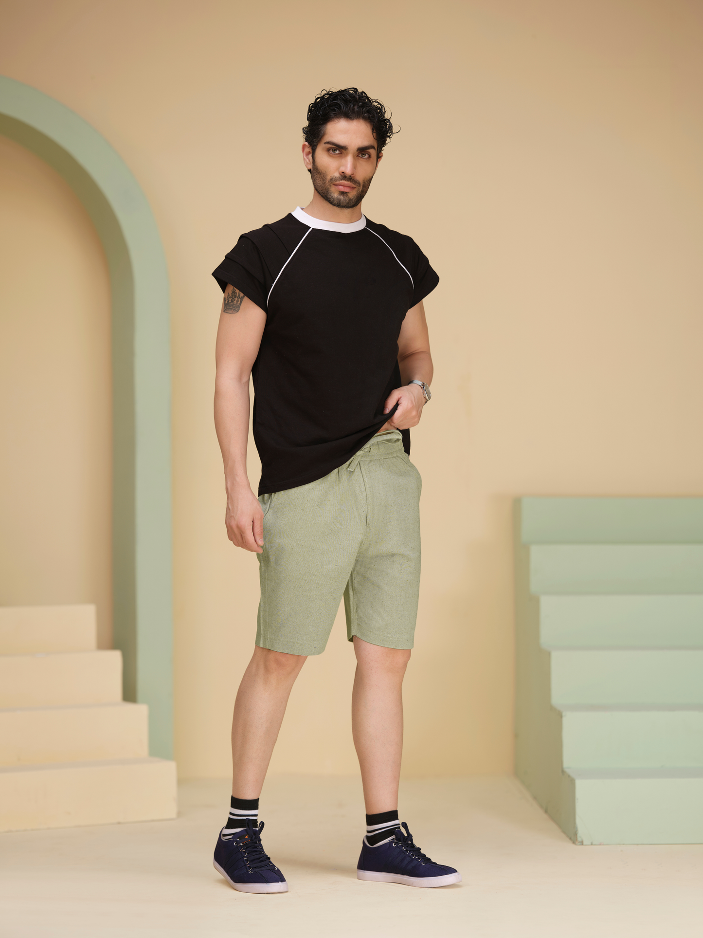 Men’s Cotton Half Pants – Casual Summer Bermuda Shorts
