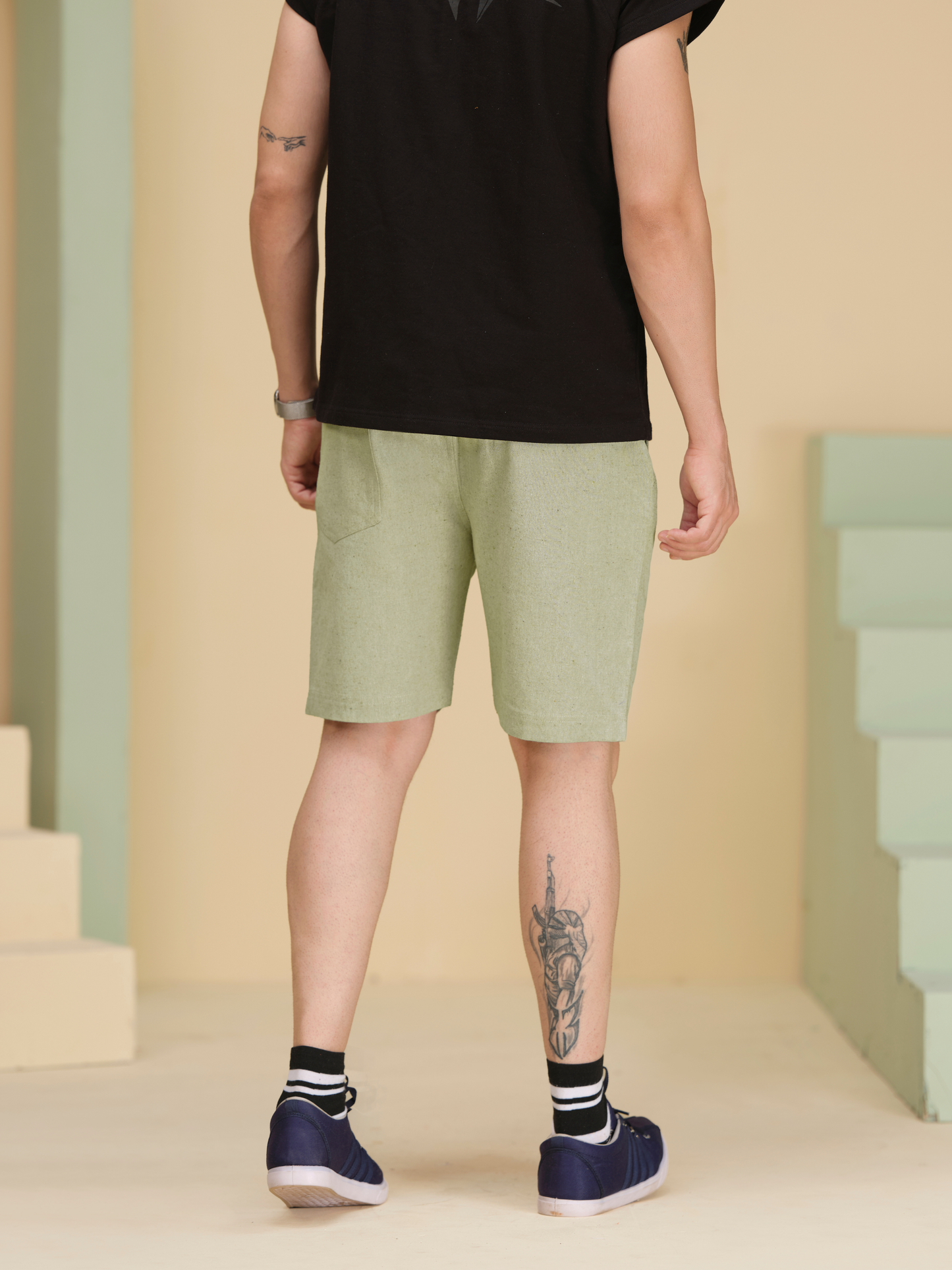 Men’s Cotton Half Pants – Casual Summer Bermuda Shorts