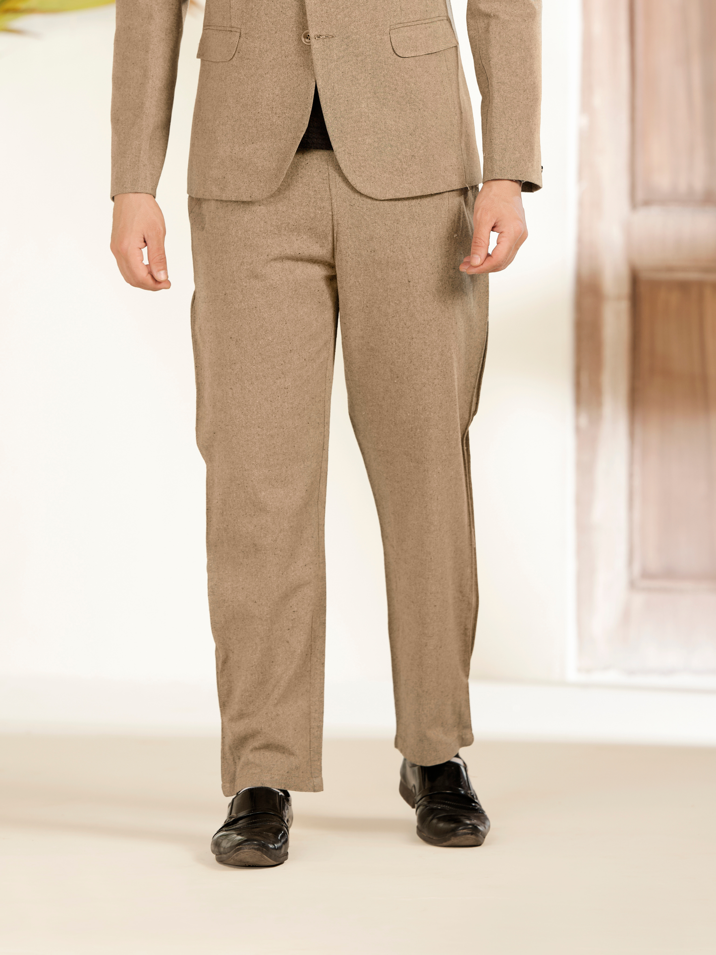 Men’s Cotton Linen Textured Pants – Everyday cotton Trousers