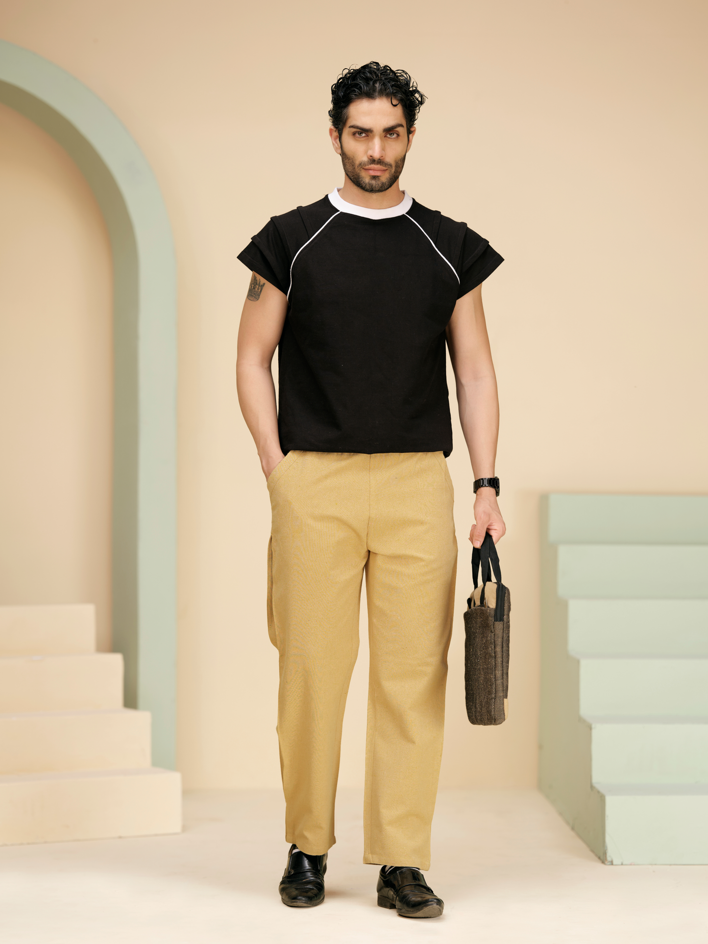 Men’s Cotton Casual Pants – Relaxed Fit Office wear Trousers
