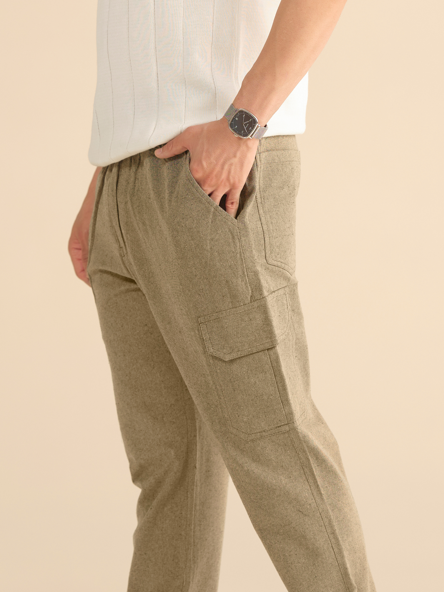 Men’s Cotton Casual Cargo Pants – Lightweight Summer Trousers