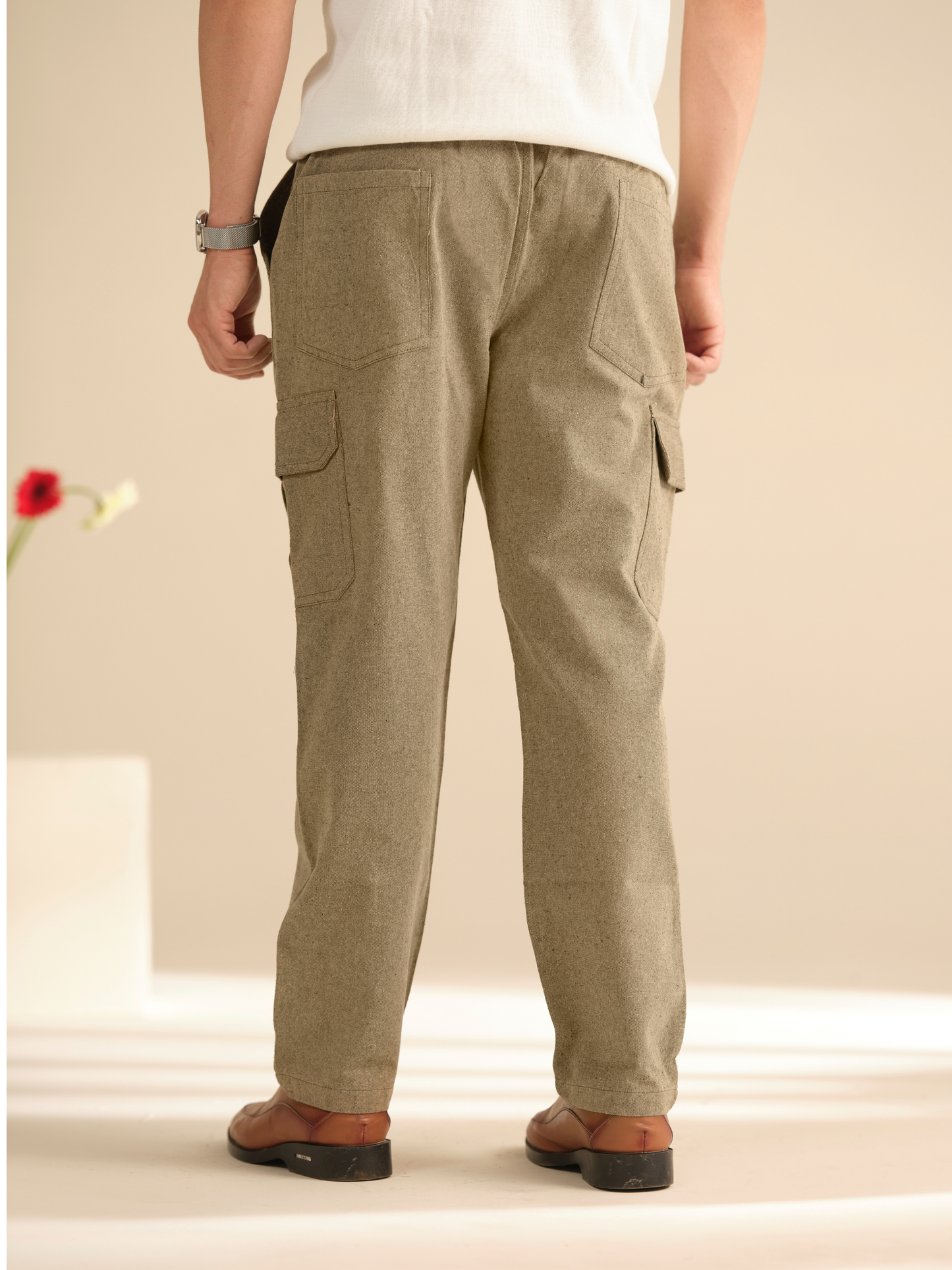 Men’s Cotton Casual Cargo Pants – Lightweight Summer Trousers