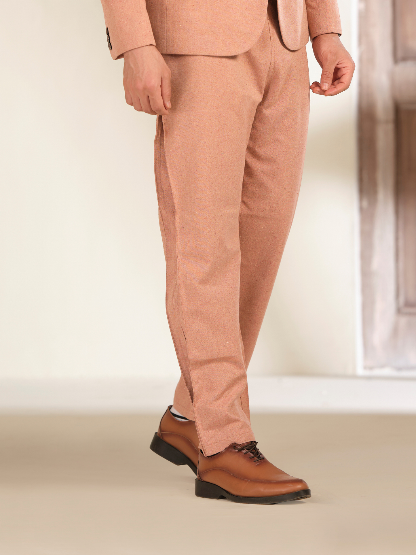 Cotton Pants for Men – Relaxed Fit Linen Texture Summer Trousers
