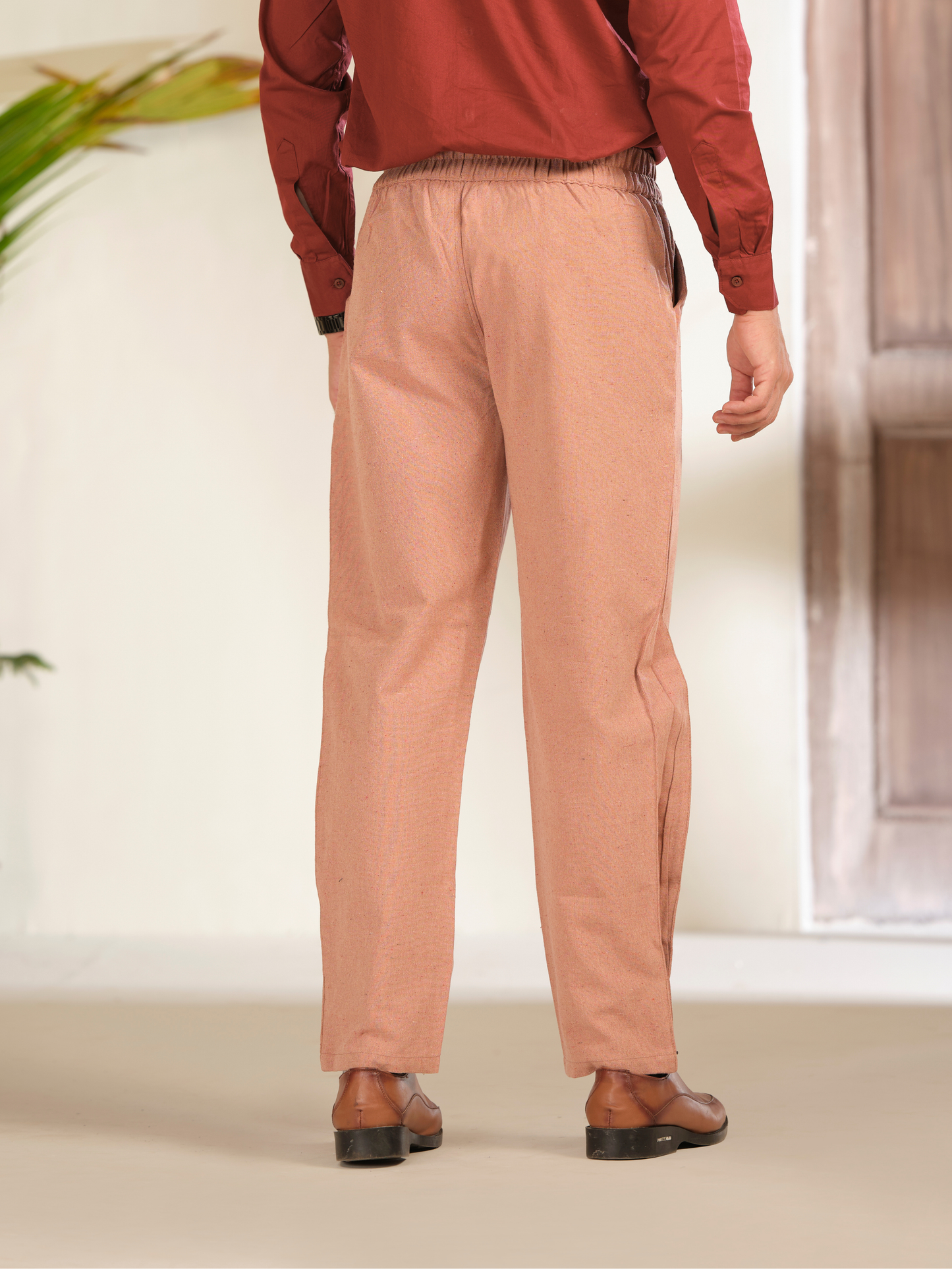 Cotton Pants for Men – Relaxed Fit Linen Texture Summer Trousers