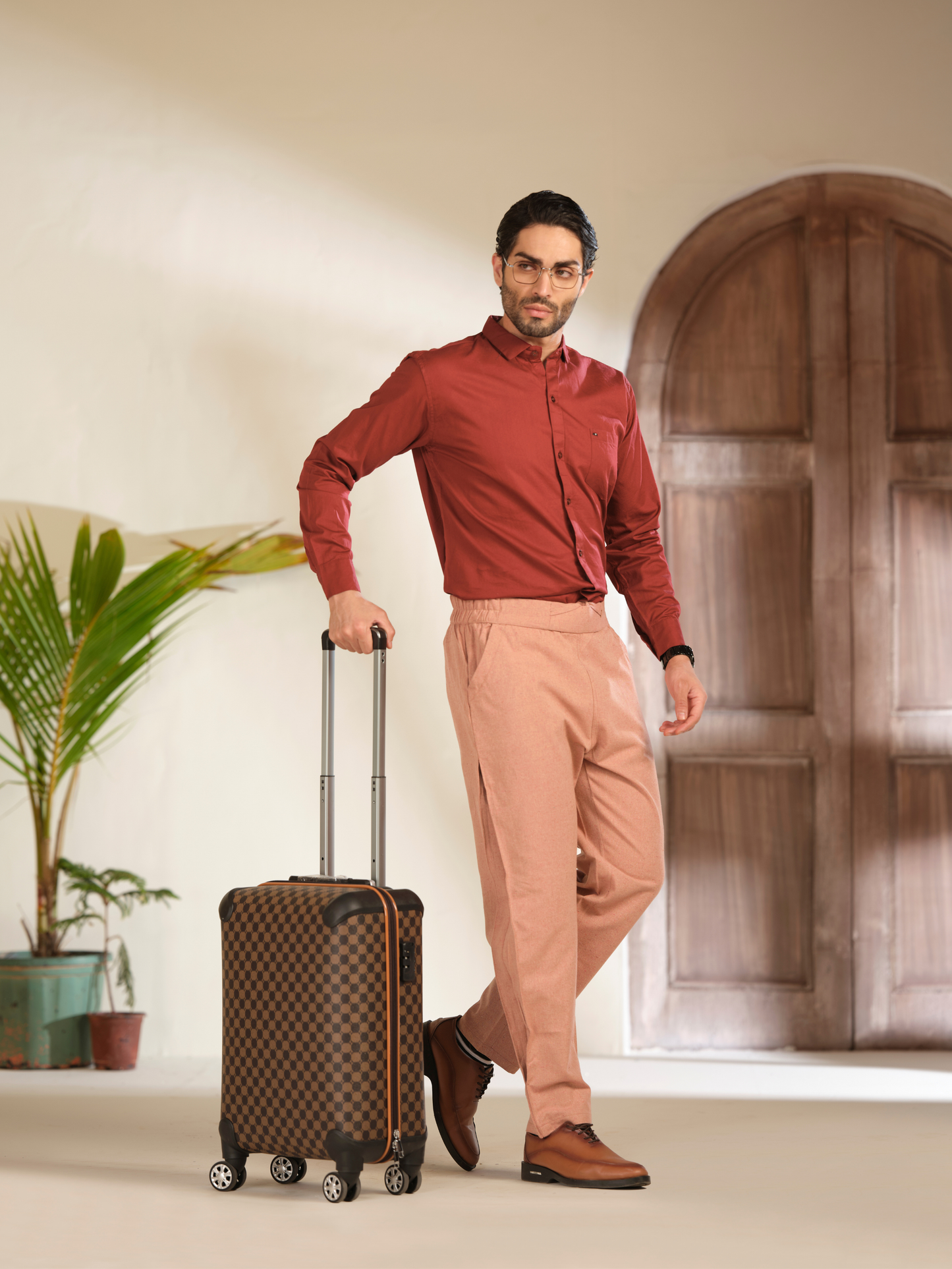 Cotton Pants for Men – Relaxed Fit Linen Texture Summer Trousers