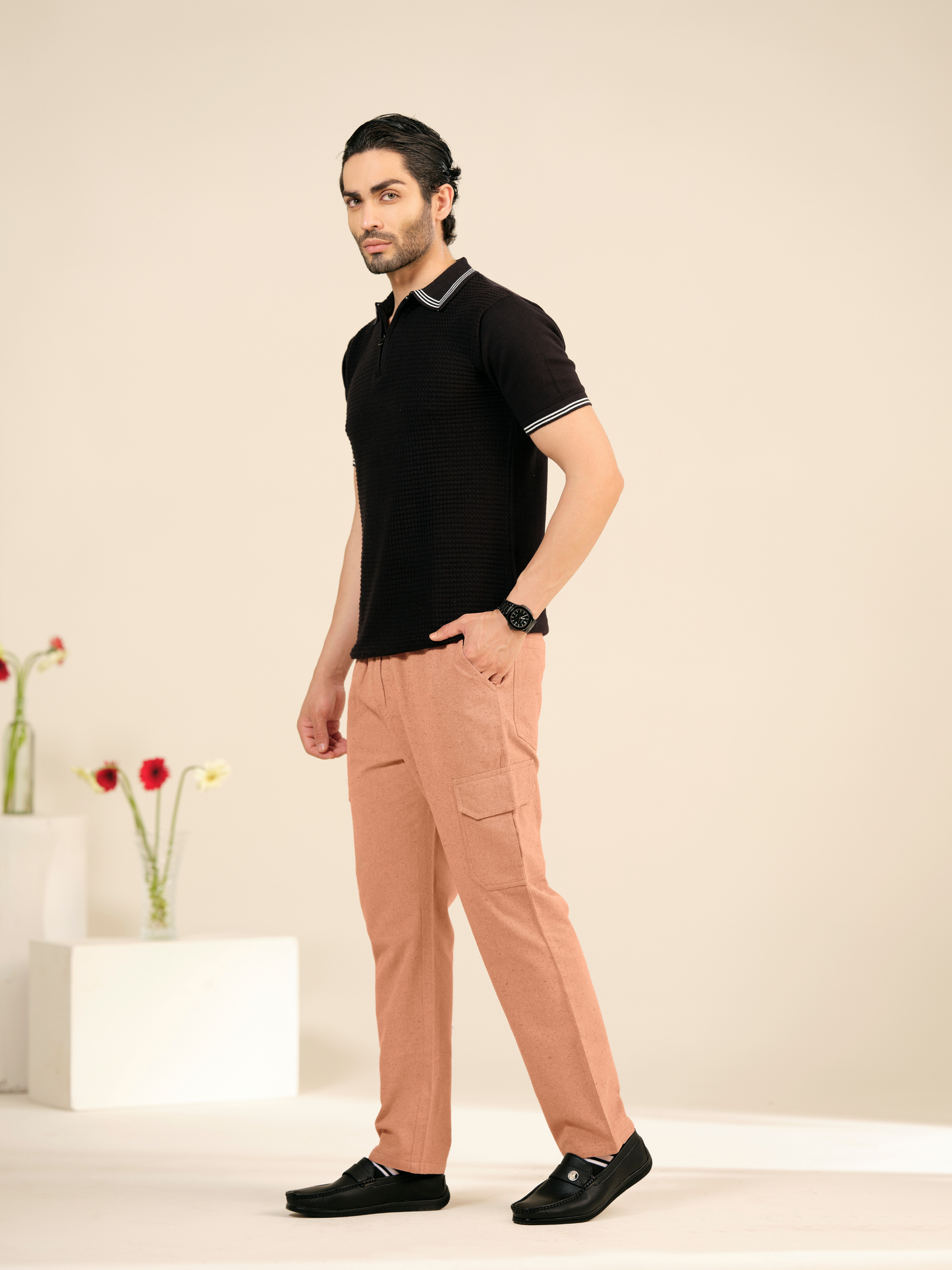 Men’s Cotton Cargo Pants – Relaxed Fit Summer Trousers